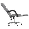 vidaXL Silla de oficina reclinable de tela gris claro