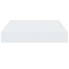 vidaXL Estante flotante de pared blanco brillante MDF 23x23,5x3,8 cm