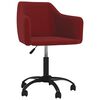 vidaXL Sillas de comedor giratorias 2 unidades terciopelo rojo tinto