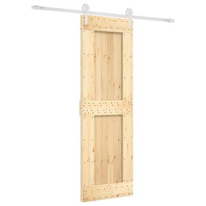 vidaXL Puerta Corredera Natural y Blanco 70 x 210 cm
