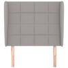 vidaXL Cabecero con orejas de tela gris claro 93x23x118/128 cm