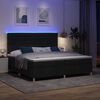 vidaXL Cama Box Spring LED con colch&oacute;n Negro 200 x 200 cm tela