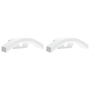 vidaXL L&aacute;mparas de pared LED exterior con sensor 2 uds aluminio blanco