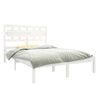 vidaXL Estructura de cama doble peque&ntilde;a madera maciza blanca 120x190cm