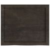 vidaXL Encimera baño madera maciza tratada marrón oscuro 60x50x(2-4)cm