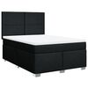 vidaXL Cama box spring con colch&oacute;n tela negro 160x200 cm