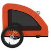 vidaXL Remolque de bicicleta mascotas hierro tela Oxford naranja