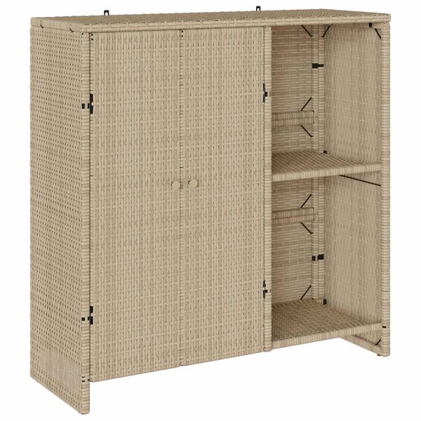 vidaXL Armario de almacenamiento Beige 100 x 36 x 102 cm Rat&aacute;n