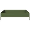 vidaXL Arriate de acero verde oliva 100x100x26 cm