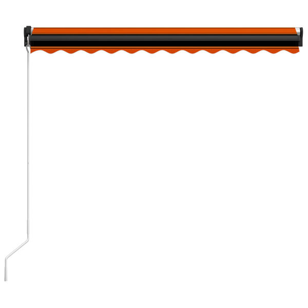 vidaXL Toldo manual retr&aacute;ctil naranja y marr&oacute;n 300x250 cm