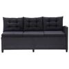 vidaXL Juegos de muebles de exterior Negro rat&aacute;n sint&eacute;tico