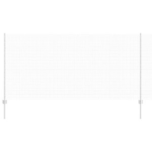 vidaXL Valla con Poste Plateado