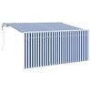 vidaXL Toldo Retr&aacute;ctil Azul y 300 x 200 cm Poli&eacute;ster y Aluminio