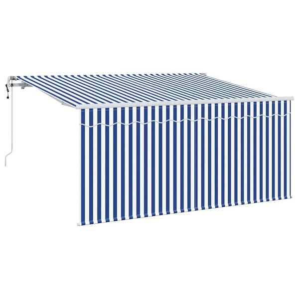 vidaXL Toldo Retr&aacute;ctil Azul y 300 x 200 cm Poli&eacute;ster y Aluminio