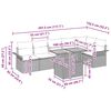 vidaXL Conjunto de sof&aacute; de jard&iacute;n con coj&iacute;n 7 pcs Negro y crema