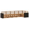 vidaXL Conjunto de sof&aacute;s de exterior 6 uds. Natural Poli&eacute;ster