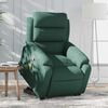 vidaXL Sill&oacute;n reclinable de masaje elevable terciopelo verde oscuro