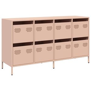 vidaXL Aparador de acero laminado en fr&iacute;o rosa 135x39x73,5 cm