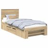 vidaXL Estructura de cama con cabecera Roble Sonoma 100 x 200 m