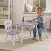 KidKraft Set de mesa de almacenaje y silla para ni&ntilde;os lavanda blanco