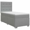 vidaXL Cama box spring con colch&oacute;n Gris Claro 80 x 200 cm Tela
