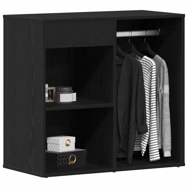 vidaXL Gabinete de Cosm&eacute;ticos con caj&oacute;n Roble Negro 80 x 40 x 75 cm