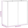 vidaXL Jardinera de acero laminado en fr&iacute;o negro 80x40x80 cm