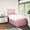 vidaXL Cama box spring con colch&oacute;n terciopelo rosa 80x200 cm