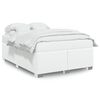 vidaXL Estructura de cama sin colch&oacute;n cuero sint&eacute;tico blanco 140x200cm