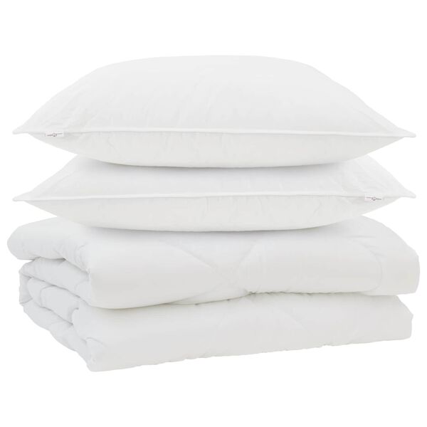 vidaXL Edredón con almohada 3 pcs Microfibra