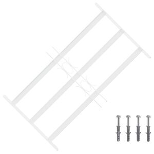 vidaXL Reja de Seguridad para Ventanas con 3 Barandas 43-74 cm