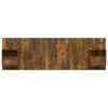 vidaXL Cabecero de cama con mesitas madera contrachapada roble ahumado