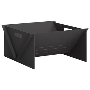 vidaXL Hoguera Negro 40 x 40 x 20 cm Acero