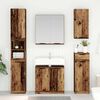 vidaXL Juego de Muebles de Ba&ntilde;o con estante 3 pcs Madera envejecida
