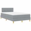 vidaXL Cama tipo Box Spring con colch&oacute;n Gris Claro 120 x 190 cm tela