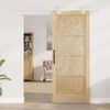 vidaXL Puerta Corredera Marrón 83 x 202 cm Madera de pino macizo
