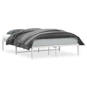 vidaXL Estructura de cama sin colch&oacute;n metal blanco 140x200 cm