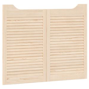 vidaXL Puertas batientes 2 pcs Natural Madera de Pino Maciza