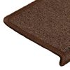 vidaXL Alfombrillas para escaleras 30 unidades 65x21x4 cm Marrón Café Borde Rectangular