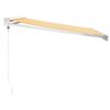vidaXL Toldo retr&aacute;ctil aluminio y tela amarillo y blanco 3,5x2,5 m