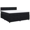 vidaXL Cama box spring con colch&oacute;n terciopelo negro 180x200 cm
