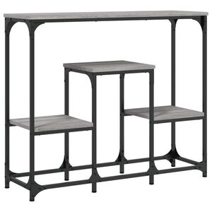 vidaXL Mesa consola madera de ingenier&iacute;a gris Sonoma 89,5x28x76 cm