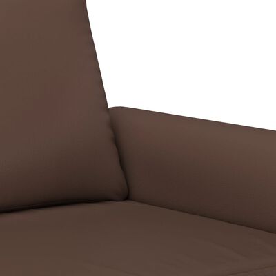 vidaXL Sofá de 2 plazas de cuero sintético marrón 120 cm