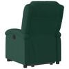 vidaXL Sill&oacute;n reclinable elevable terciopelo verde oscuro