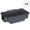 vidaXL Trampas para ratones 4 uds. negro 22x12,5x7,5 cm