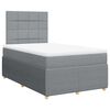 vidaXL Cama box spring con colch&oacute;n tela gris claro 120x200 cm