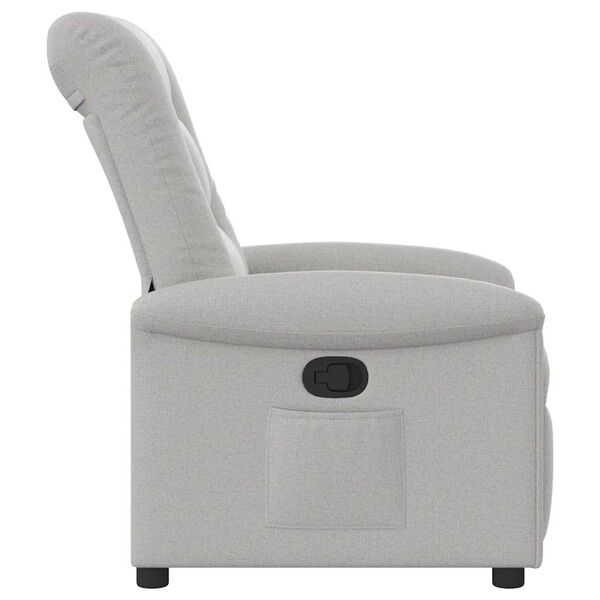 vidaXL Sill&oacute;n reclinable de tela gris nube