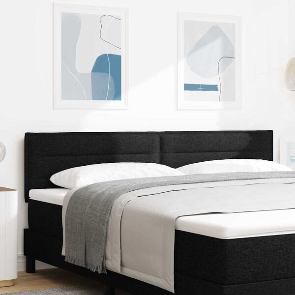 vidaXL Cabecero LED con tira de luces LED Negro 180 cm Poli&eacute;ster