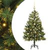 vidaXL &Aacute;rbol de Navidad artificial con ramas plegables y conos 150 cm