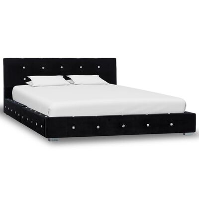 vidaXL Estructura de cama de terciopelo negra 120x200 cm